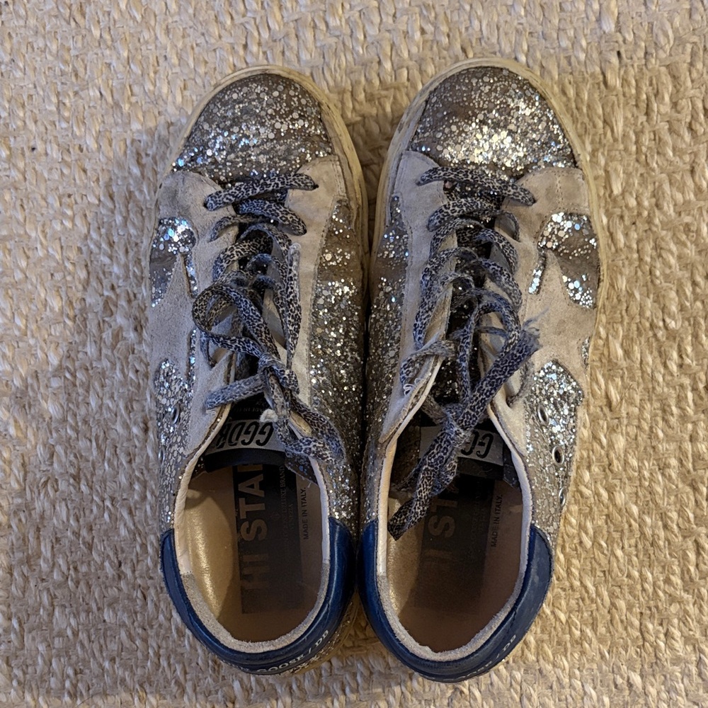 Golden Goose Hi-Star Glitter Sneakers